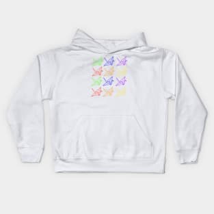 Rainbow Cranes Kids Hoodie